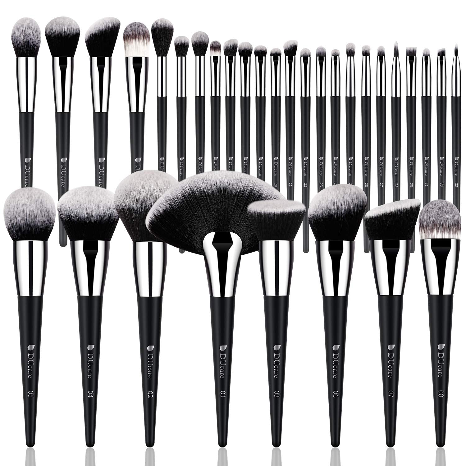 Makeup Brushes Professional 32Pcs Make up Brushes Set Premium Christmas Gift Synthetic Kabuki Foundation Blending Brush Face Powder Blush Concealers Eye Shadows